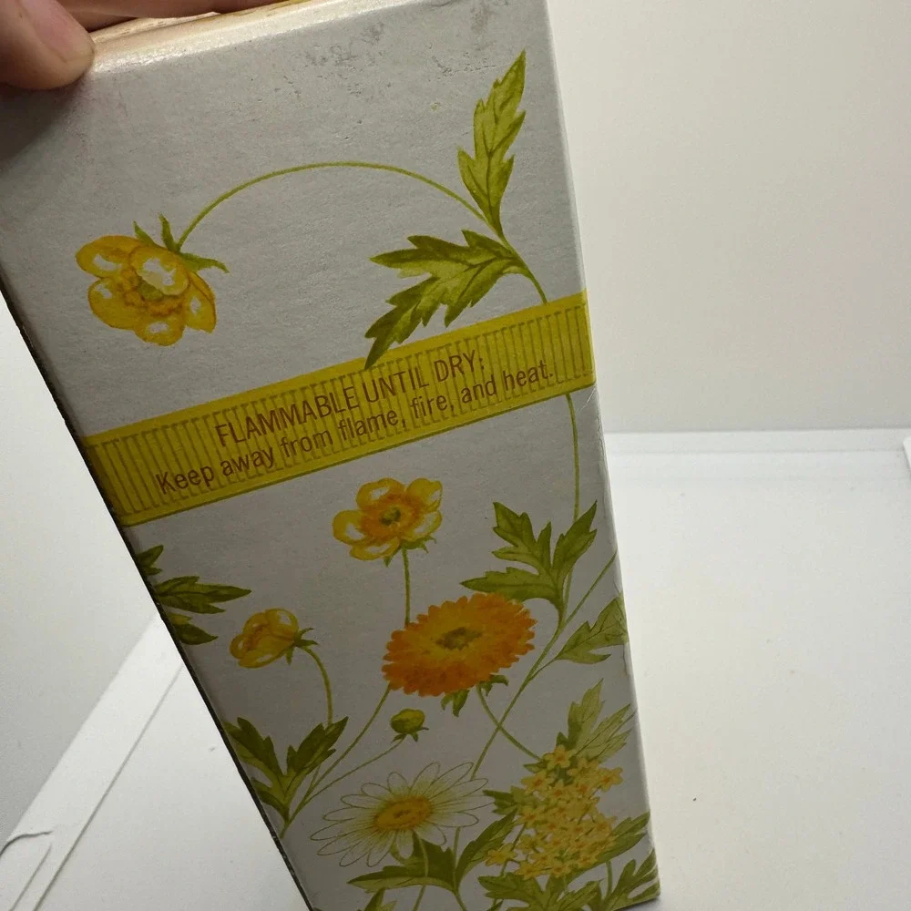 Vintage Avon Buttercup Candlestick‎ Sonnet Cologne with Original Box